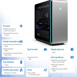 Dell Alienware Area-51 R8 - AAT2250 Win11 Home  Core Ultra 7 265K 16GB 2TB  NVIDIA GeForce RTX 5080  2Y AlienwareEliteCare 