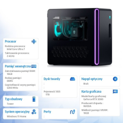 Dell Alienware Aurora R17 - ACT1250 Win11 Home  Core Ultra 7 265F 16GB 1TB  NVIDIA GeForce RTX 5080  2Y AlienwareEliteCare