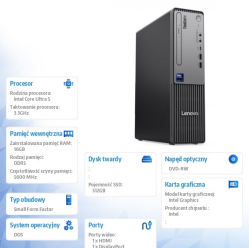 Lenovo Desktop ThinkCentre Neo 50s G6 SFF 13DM000BPB DOS Ultra 5 225 16GB 512GB INT 3YRS OS 