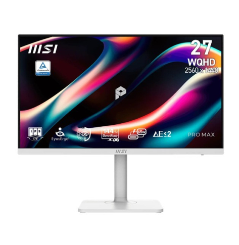 MSI Monitor PRO MAX 271QPHW E14 27 cali/LED/WQHD/FLAT/144Hz/Biały
