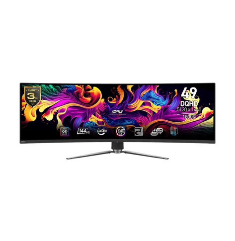 MSI Monitor MPG 491CQP QD-OLED 49 cali/LED/QD-OLED/Zakrzywiony/144Hz/Czarny