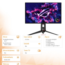 Asus Monitor 27 cali PG27UCDM