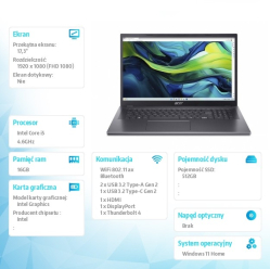 Acer Aspire 17 A17-51M-53RY WIN11H i5-1334U 16GB 512SSD Int 17.3 cala