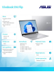 Asus Vivobook S14 Flip TP3402VA-LZ657W i5-13420H 16GB 512GB W11H