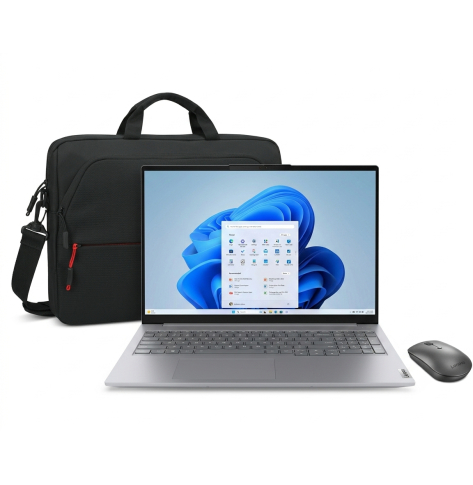 Zestaw laptop Lenovo ThinkBook 16 G8 16 WUXGA Ultra 5-135H 16GB 512GB W11Pro 3Y Arctic Grey + mysz ThinkBook Silent + torba ThinkPad Essential