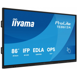 Monitor IIYAMA TE8613A-B3AG 86 IR 40pkt IPS 4K 7H 500cd/m2 WiFi USB Android 14 Google EDLA 2x20W Vesa
