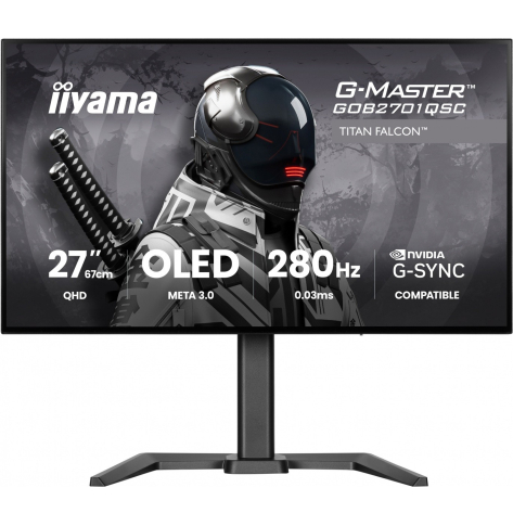 Monitor IIYAMA GOB2701QSC-B1 27 OLED 280Hz 65W 1500 cd/m2 1500000:1 0.03ms HDMI DP USB HUB