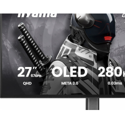 Monitor IIYAMA GOB2701QSC-B1 27 OLED 280Hz 65W 1500 cd/m2 1500000:1 0.03ms HDMI DP USB HUB