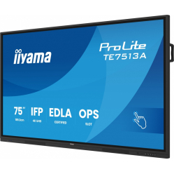 Monitor IIYAMA TE7513A-B3AG 75 IR 40pkt IPS 4K 500cd 1200:1 WiFi USB Android 14 Google EDLA 2x20W Vesa