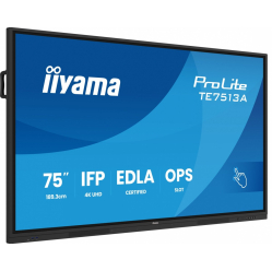 Monitor IIYAMA TE7513A-B3AG 75 IR 40pkt IPS 4K 500cd 1200:1 WiFi USB Android 14 Google EDLA 2x20W Vesa