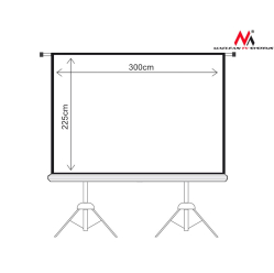Ekran projekcyjny Maclean MC-712 150" 4:3 dwa statywy 