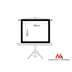 Ekran projekcyjny Maclean MC-680 112 1:1 stojak 