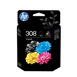 HP 308 Black/Tri-Color Original Ink Cartridge Combo 2-Pack