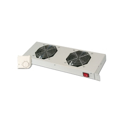 Zestaw wentylatorów DIGITUS DN-19 FAN-2-HO 19 with thermostat + On Off switch szary