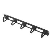 Organizer kabli NETRACK 19 1U czarny w obudowie