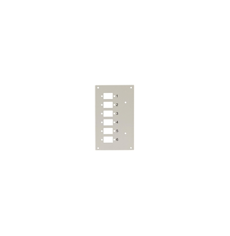 Panel przedni TECHLY 109825 do przelacznicy na 6 adapterow