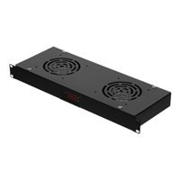 Panel wentylacyjny NETRACK 100-005-001-020 19 2F z przewodem i termostatem czarny