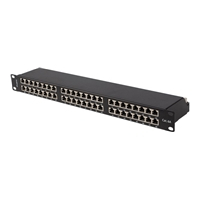 Patchpanel LANBERG 48 1U 19 CAT6A FTP Czarny