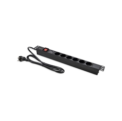 Listwa zasilajaca QOLTEC 54468 1U 16A PDU 6xSCHUKO 2m