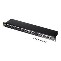 Panel krosowy NETRACK 104-03 19 24-portowy FTP kat. 5e czarny