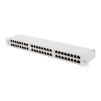 Patchpanel LANBERG 48 1U 19 CAT6 FTP Szary