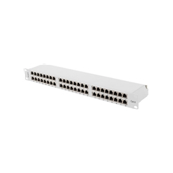 Patchpanel LANBERG 48 1U 19 CAT6 FTP Szary