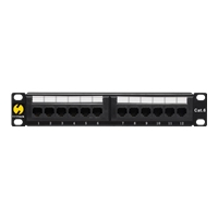 Panel krosowy NETRACK 104-16 10 12-portowy UTP kat. 6 czarny