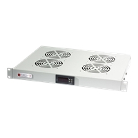 Taca wentylatorów TECHLY 4 wentylatory LED termostat 1U 19 szary