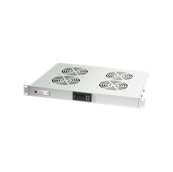 Taca wentylatorów TECHLY 4 wentylatory LED termostat 1U 19 szary