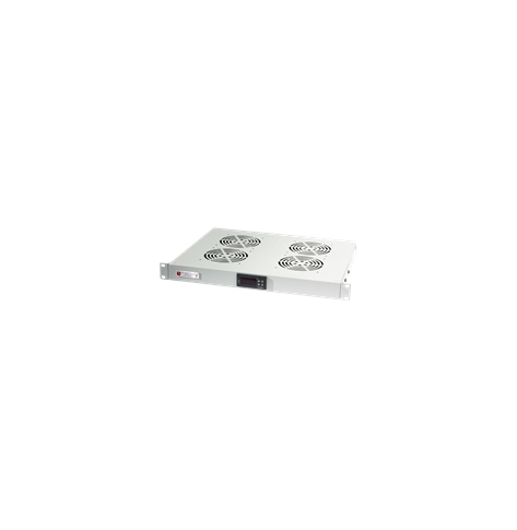 Taca wentylatorów TECHLY 4 wentylatory LED termostat 1U 19 szary