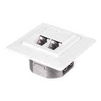 Gniazdo podtynkowe NETRACK 106-14 2xRJ45 8p8c STP Cat5e