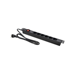 Listwa zasilajaca QOLTEC 54600 PDU 19 1U 16A 6xFRENCH 1.8m