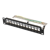 Patchpanel LANBERG 12 10 1U FTP szary