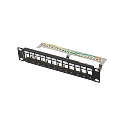 Patchpanel LANBERG 12 10 1U FTP szary