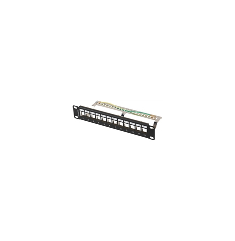 Patchpanel LANBERG 12 10 1U FTP szary