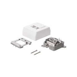 Gniazdo natynkowe NETRACK 106-16 1xRJ45 8p8c FTP Cat5e Dual Block skrecane