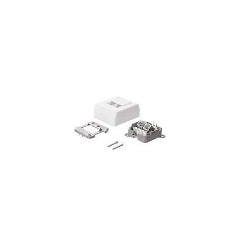 Gniazdo natynkowe NETRACK 106-16 1xRJ45 8p8c FTP Cat5e Dual Block skrecane