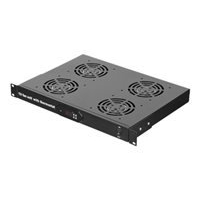 Panel wentylacyjny NETRACK 100-005-001-021 19 4F z przewodem i termostatem czarny