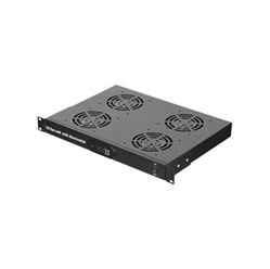 Panel wentylacyjny NETRACK 100-005-001-021 19 4F z przewodem i termostatem czarny