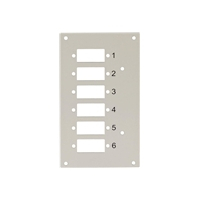 Panel przedni TECHLY 109818 do przelacznicy na 6 adapterow