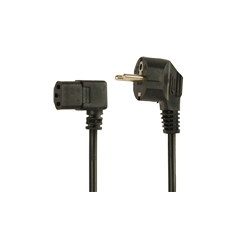 Kabel GEMBIRD zasilajacy komputerowy katowy 1.5m z certyfikatem VDE Euro/IEC C13 1.5m