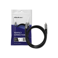 QOLTEC 50669 USB4 Ultra Fast USBC PD 240W Thunderbolt 3/4 4K 40Gb/s 1m Czarny