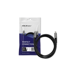 QOLTEC 50669 USB4 Ultra Fast USBC PD 240W Thunderbolt 3/4 4K 40Gb/s 1m Czarny