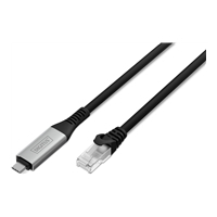 Kabel DIGITUS USB-C - RJ45 CAT 6A S/FTP 1 Gbit/s 3m USB 3.2 Gen1 LSZH jacket