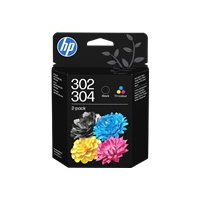 HP 302/304 Tri-color/Black Ink Cartridge 2-Pack
