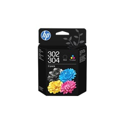 HP 302/304 Tri-color/Black Ink Cartridge 2-Pack