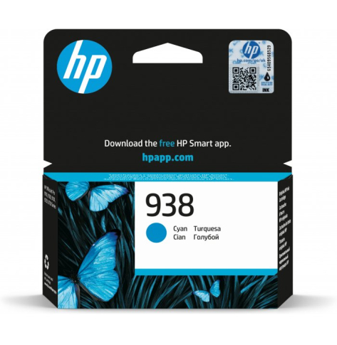 HP 938 Cyan Original Ink Cartridge