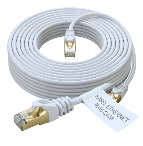 Kabel TECHLYPRO 029877 krosowy RJ45 Cat6 U/UTP 20m bialy