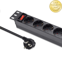 Listwa zasilajaca QOLTEC 54603 PDU 10 1U 16A 4xSCHUKO 1.8m