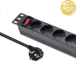 Listwa zasilajaca QOLTEC 54603 PDU 10 1U 16A 4xSCHUKO 1.8m